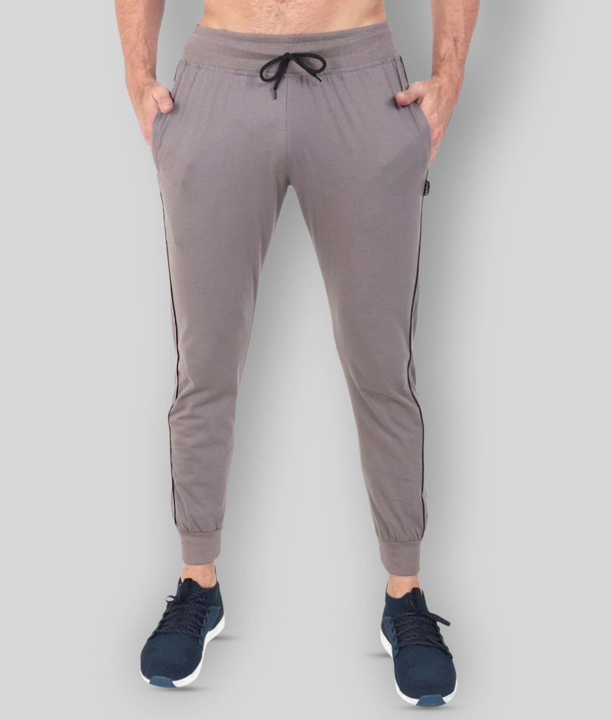     			Zeffit - Silver Cotton Blend Men's Trackpants ( Pack of 1 )