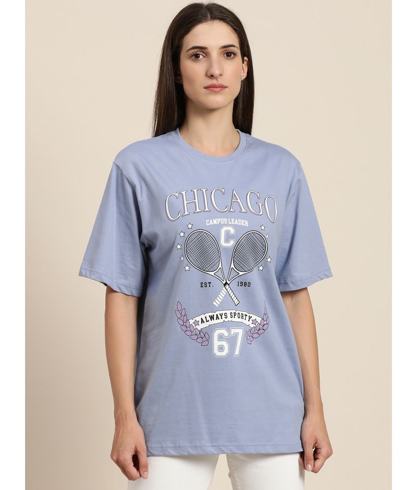     			Dillinger - Blue Cotton Loose Fit Women's T-Shirt ( Pack of 1 )