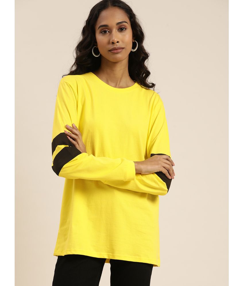     			Dillinger - Yellow Cotton Loose Fit Women's T-Shirt ( Pack of 1 )