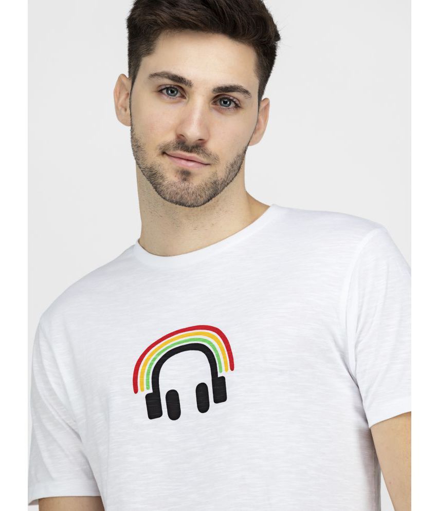 MensXP Basics White Cotton Slim Fit Men's TShirt ( Pack of 1 ) Buy