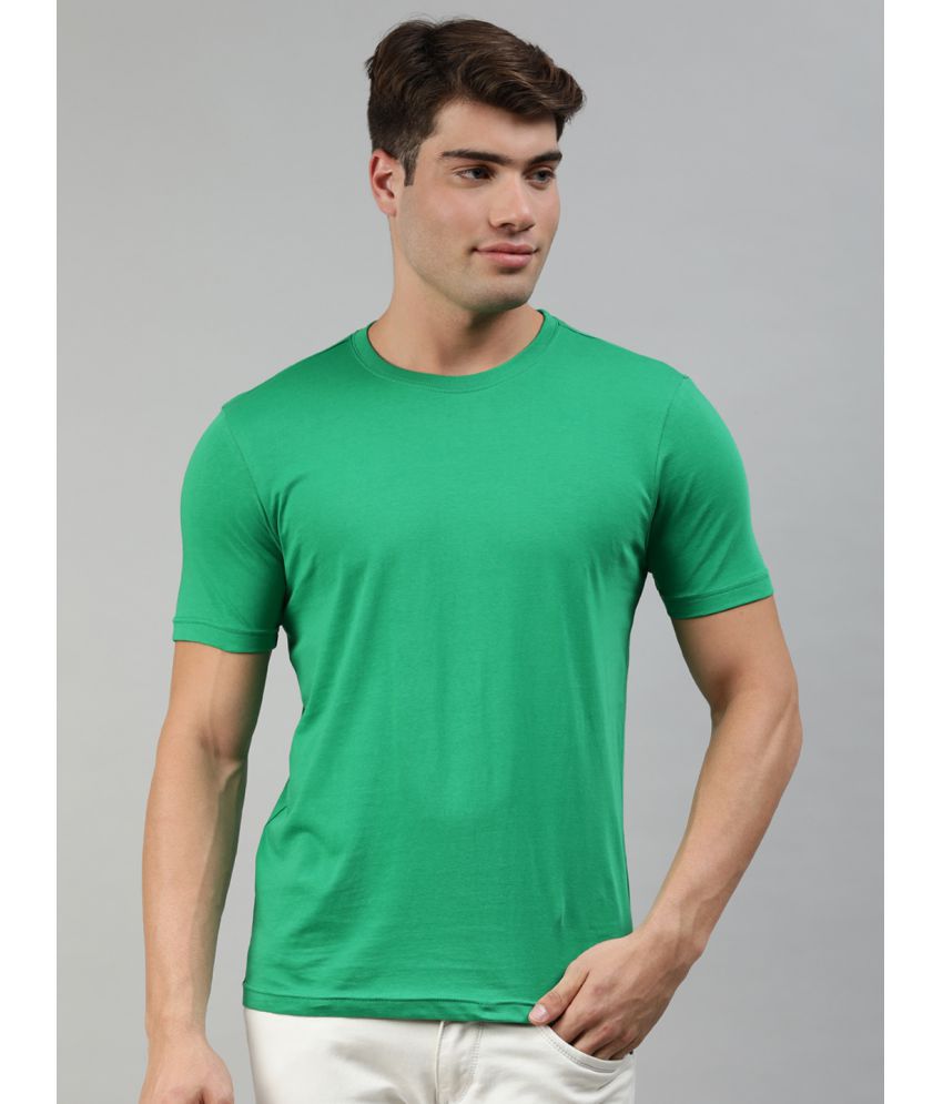     			Huetrap - Green Cotton Regular Fit Men's T-Shirt ( Pack of 1 )