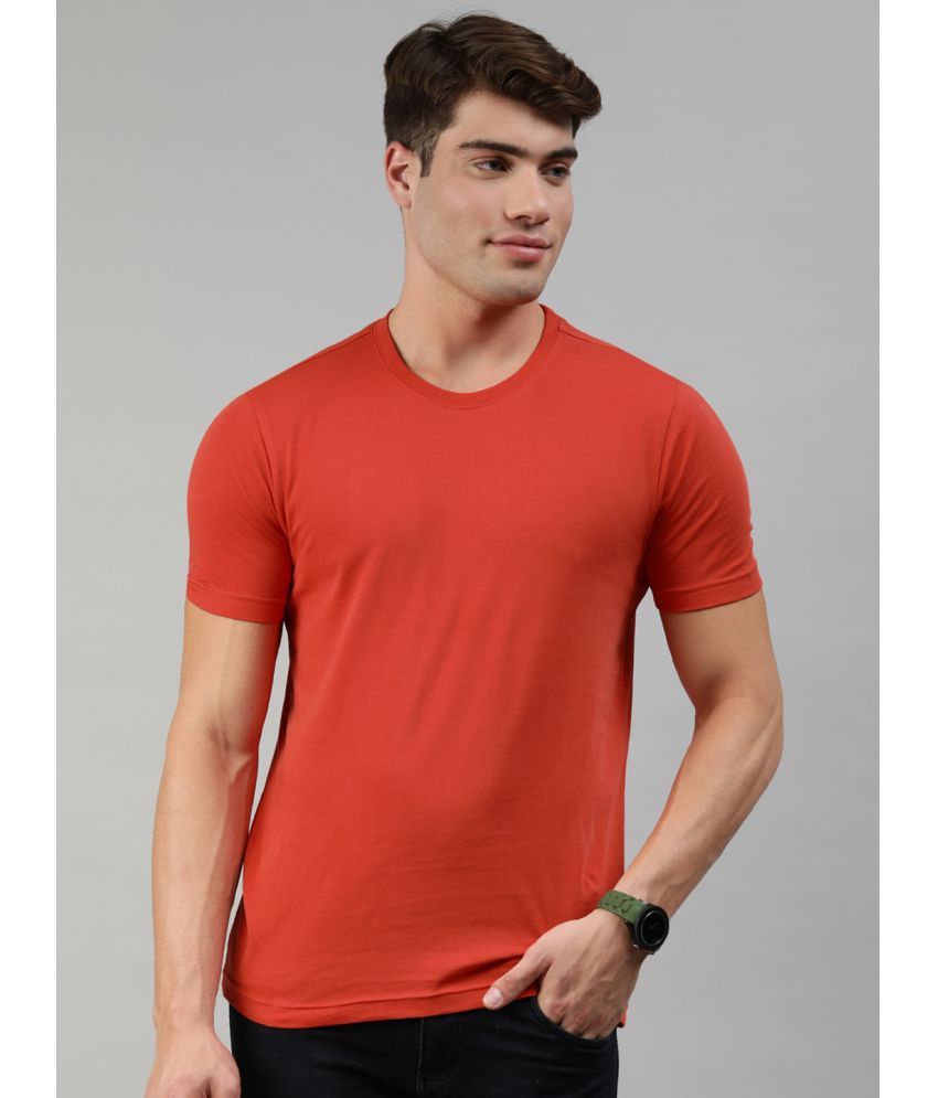     			Huetrap - Orange Cotton Regular Fit Men's T-Shirt ( Pack of 1 )