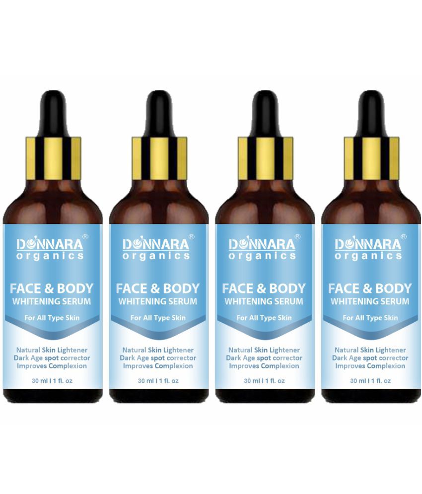     			Donnara Organics - Face and Body Whitening Serum ( Pack of 4 ) of 30 ML