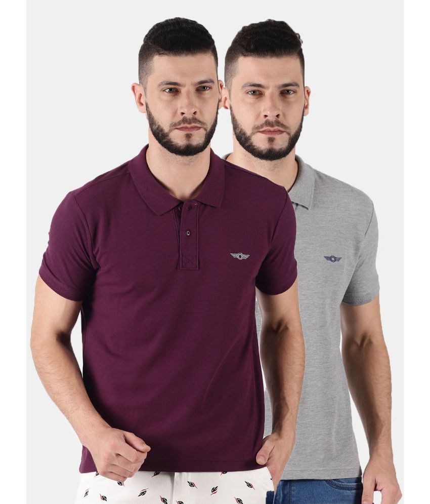     			Force NXT - Multicolor Cotton Regular Fit Men's Polo T Shirt ( Pack of 2 )