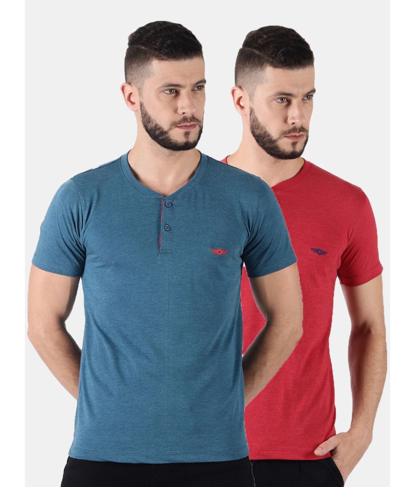     			Force NXT Pack of 2 Cotton Regular Fit Men's T-Shirt ( Multicolor )