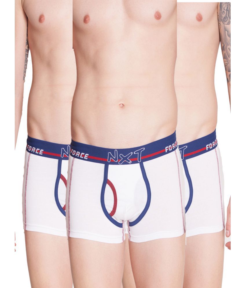     			Pack of 3 Force NXT Cotton Men's Trunks ( White )