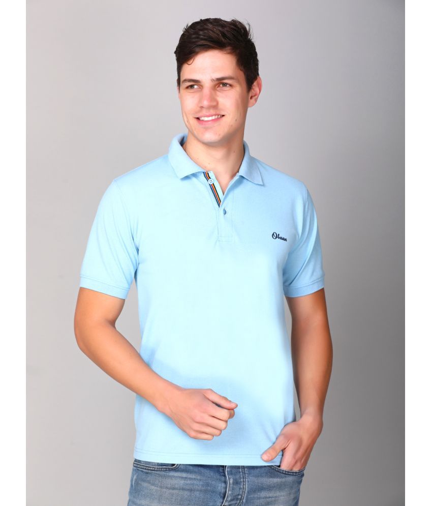     			OBAAN - Blue Cotton Blend Regular Fit Men's Polo T Shirt ( Pack of 1 )