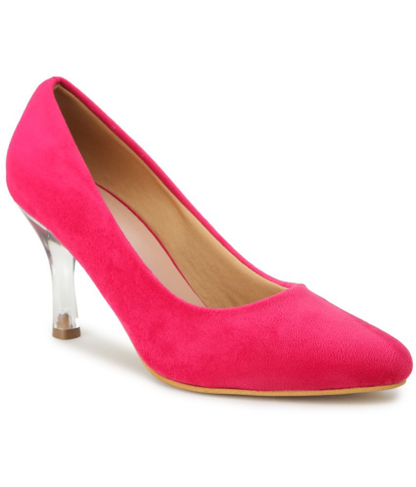    			SHEZONE - Pink Women's Pumps Heels