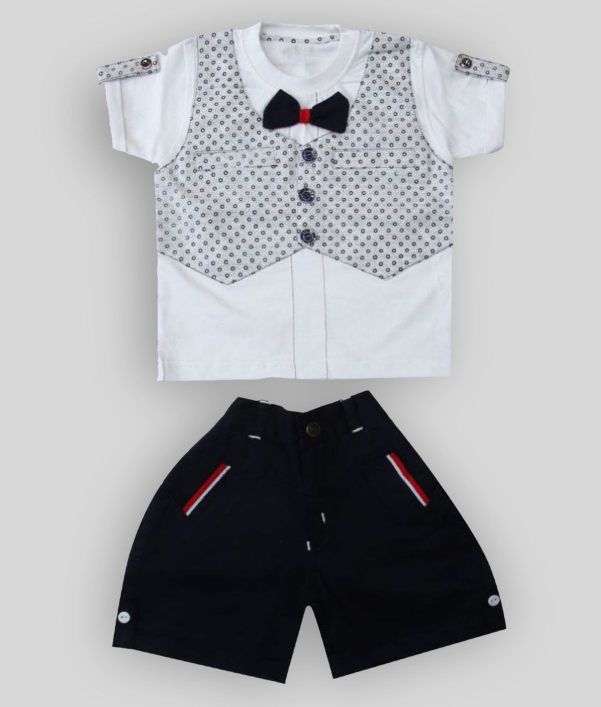 Zadmus - Blue Cotton Baby Boy T-Shirt & Shorts ( Pack of 1 )