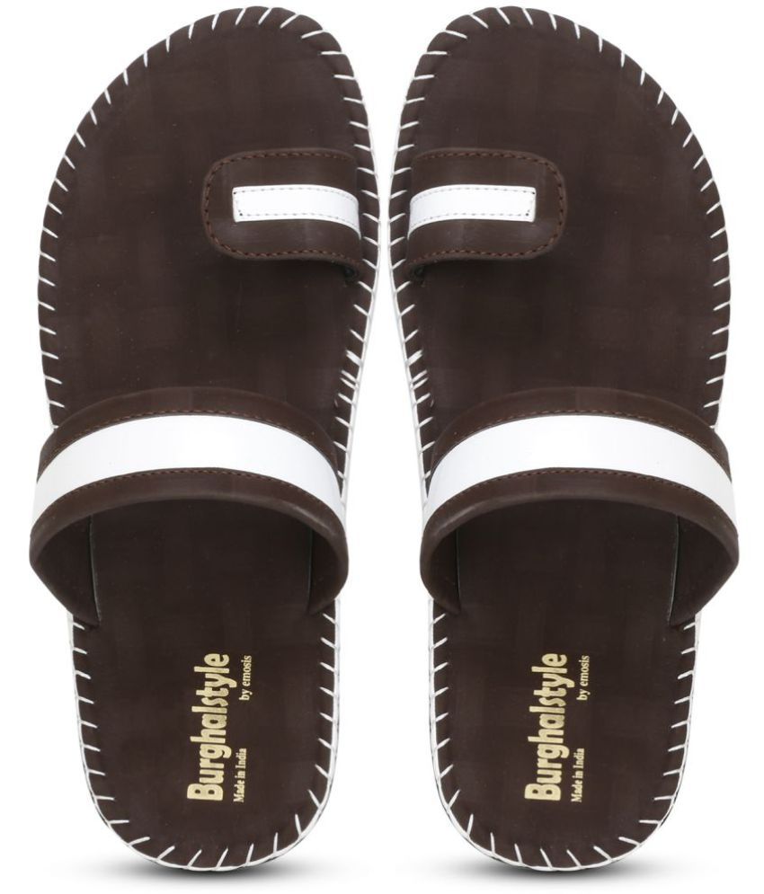     			burghalStyle - Brown Men's Leather Slipper