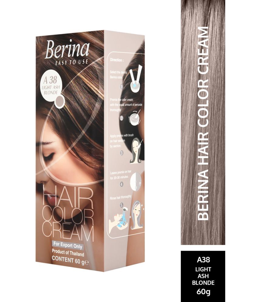 Buy Berina Hair Color Cream A38 Long Lasting Shine Permanent Hair Light Ash Blonde for Women & Men 60 g Pack of 1 Online at Best Price in India - Snapdeal Buy Berina Hair Color Cream A38 Long Lasting Shine Permanent Hair Light Ash Blonde for Women & Men 60 g Pack of 1 Online at Best Price in India - Snapdeal