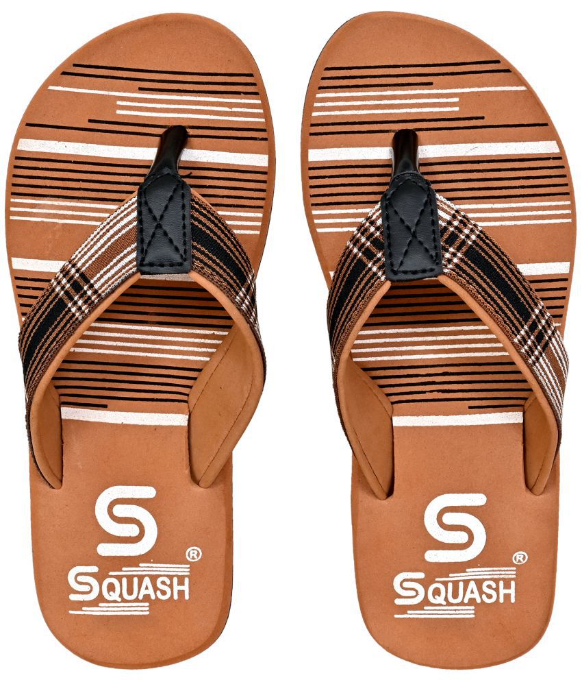 Squash - Tan Men's Daily Slipper ( Pack of 1 )