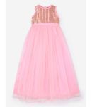 K&U Polyester Gown For Girls ( Pack of 1 , Pink )