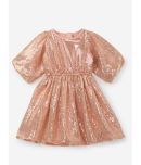 K&U Polyester Frock For Girls ( Pack of 1 , Pink )