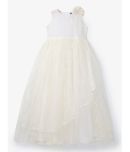 K&U Polyester Gown For Girls ( Pack of 1 , White )