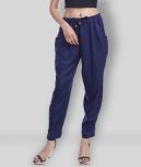 Lee Moda - Blue Rayon Flared Fit Women's Casual Pants  ( Pack of 1 )