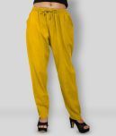 Lee Moda Yellow Cotton Straight Women's Casual Pants ( Pack of 1 )