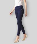 Miss Chase - Navy Blue Cotton Women's Jeggings ( Pack of 1 )