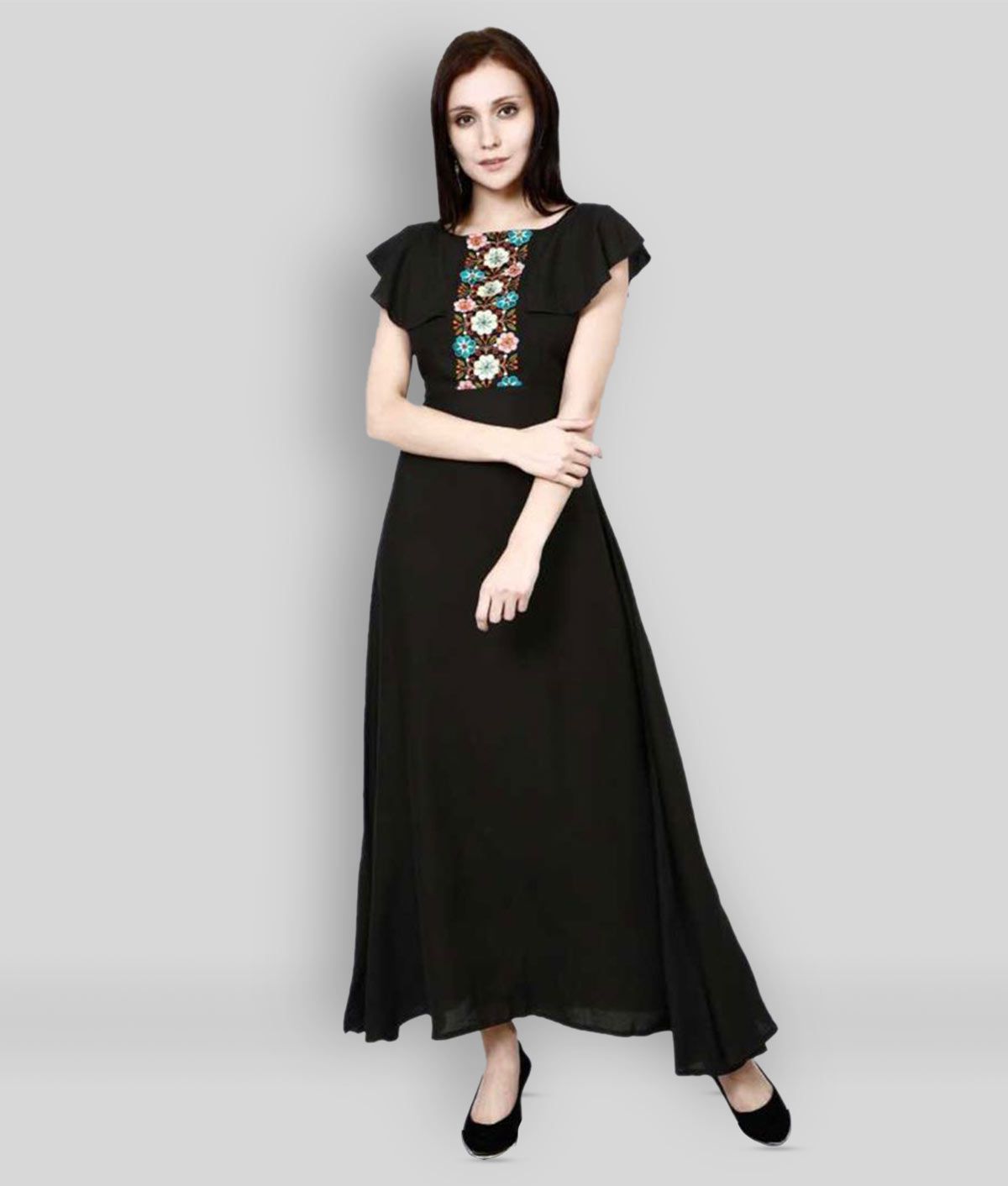     			Addyvero - Black Rayon Women's A- line Dress ( Pack of 1 )