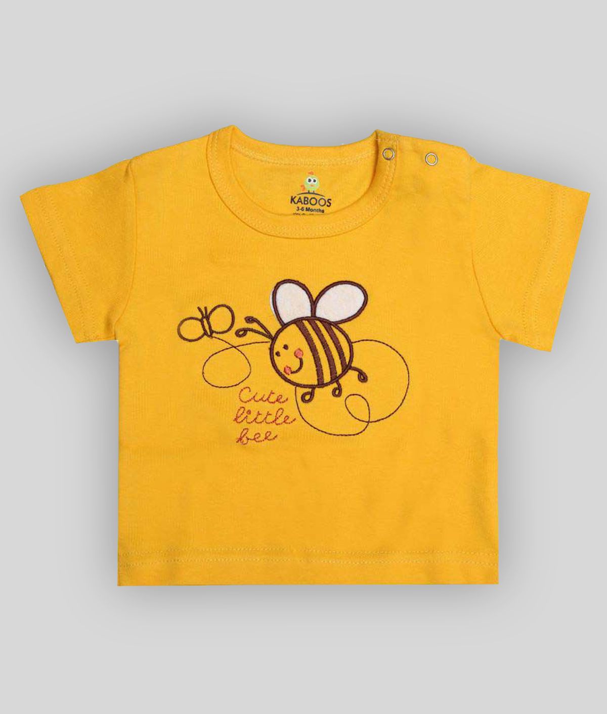     			KABOOS Pack of 1 Baby Girls Cotton T-Shirt ( Yellow )