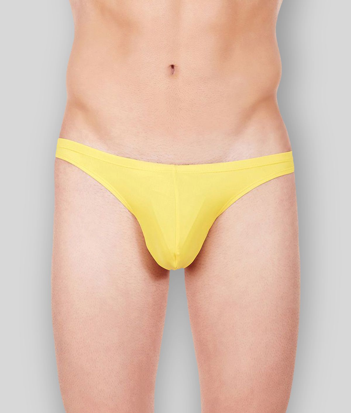     			La Intimo - Yellow Cotton Blend Men's Thongs ( Pack of 1 )