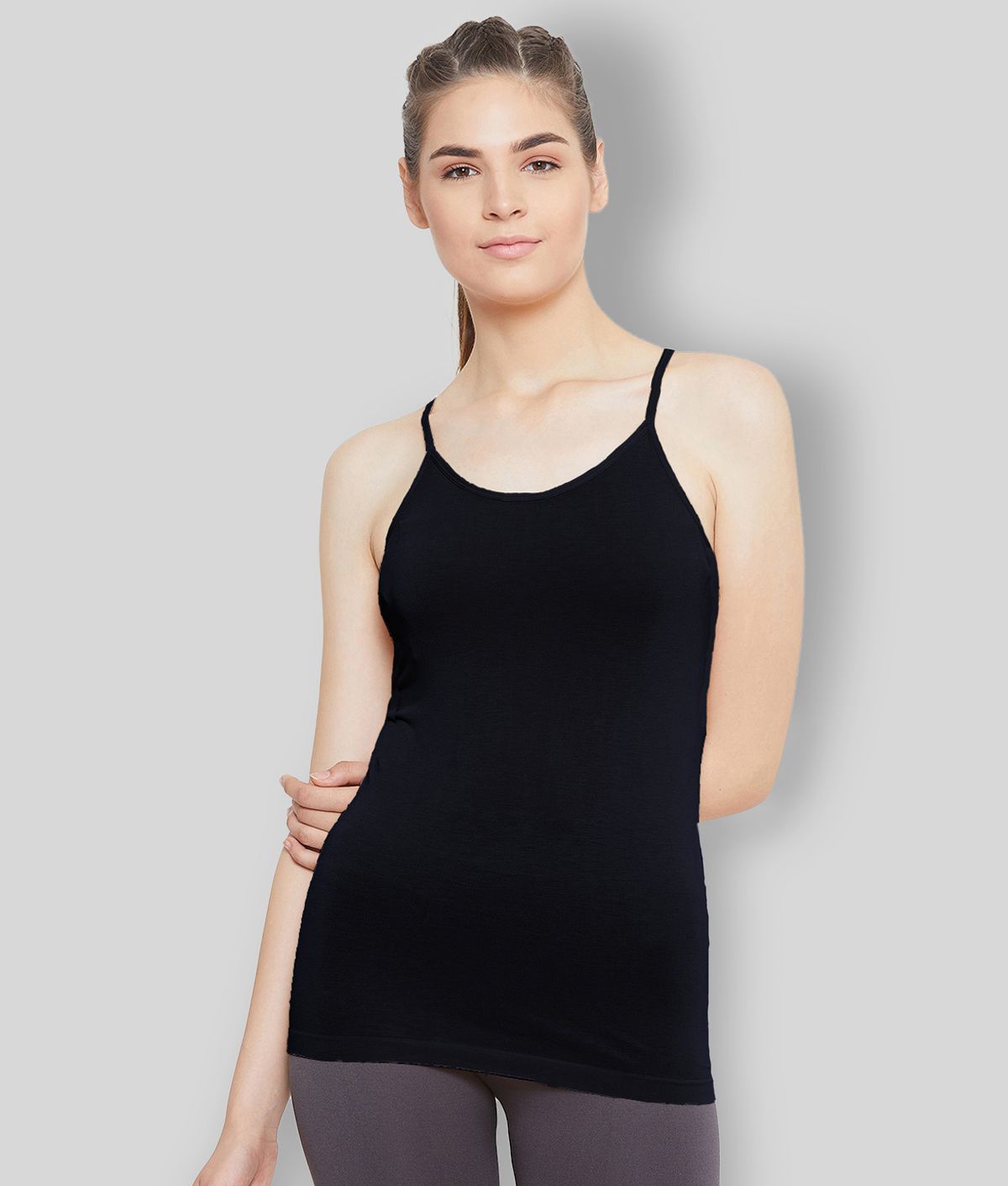     			Outflits - Black Cotton Women's Smoothing Cami ( Pack of 1 )