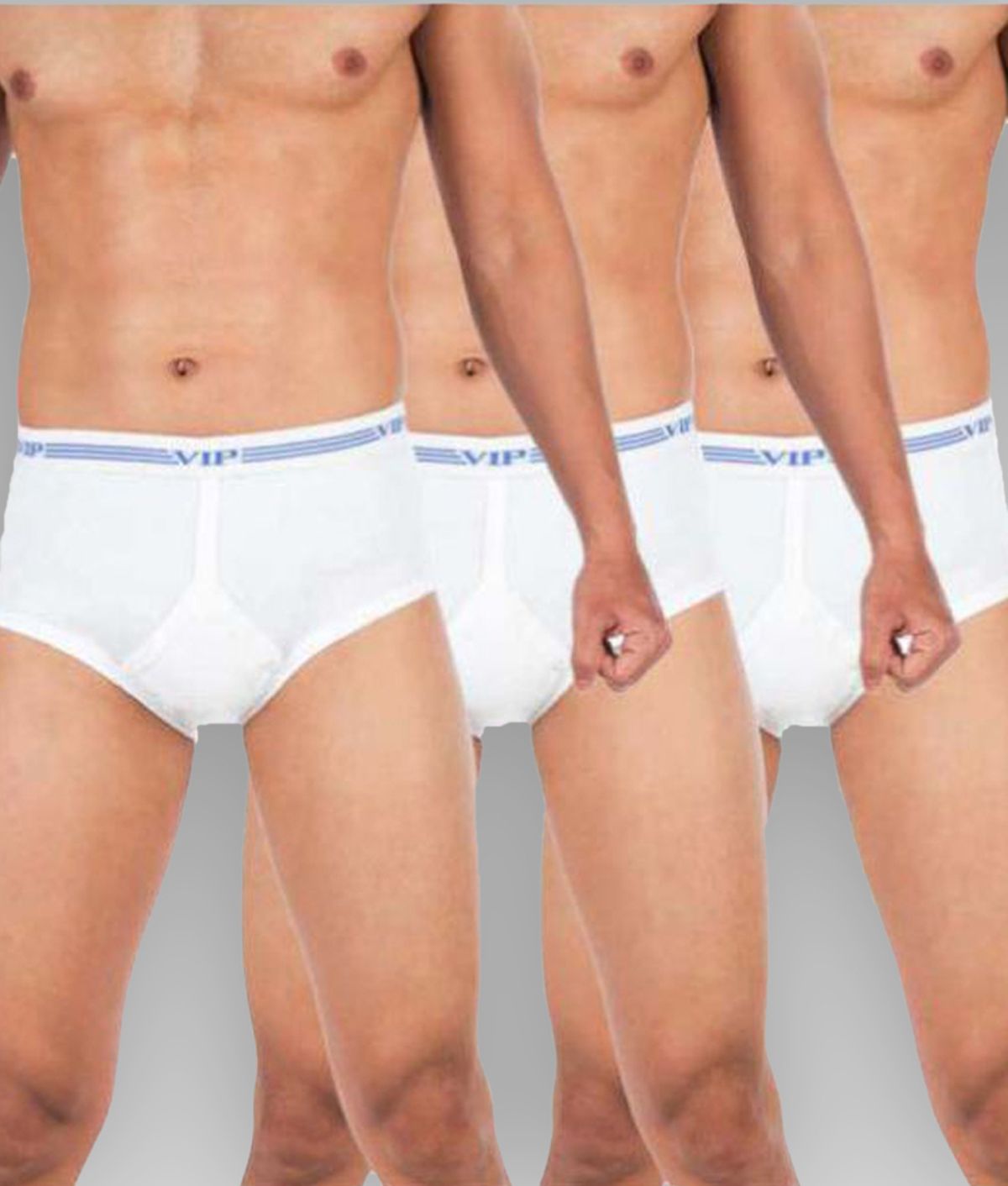     			VIP. Pack of 3 Cotton Blend Trunks For Men's ( White )