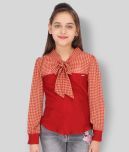 Cutecumber Pack of 1 Girls Georgette Top ( Red )