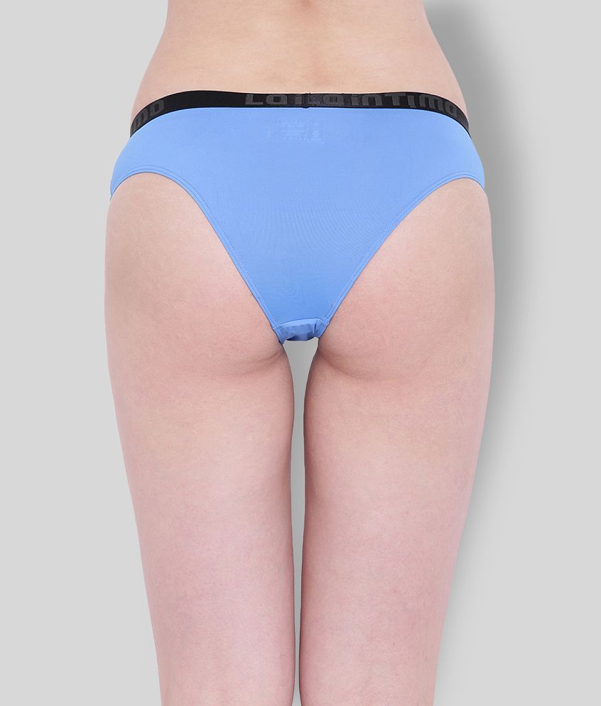 Chic Men La Intimo - Blue Nylon Solid Women''s Briefs ( Pack of 1 ) - L 2025 at ShopCircuit | ON