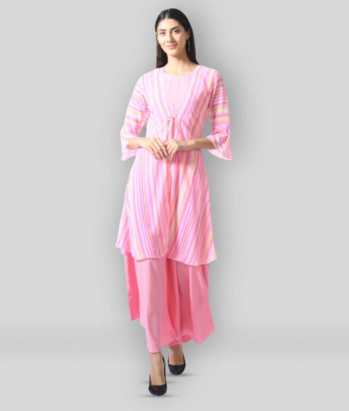     			Rudrakriti - Pink Polyester Women's A-line Dress ( Pack of 1 )