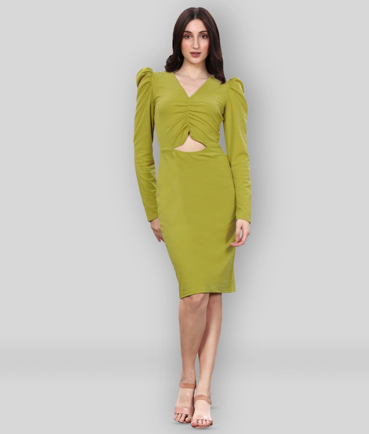     			Selvia - Green Lycra Women's Cut Out Dress ( Pack of 1 )
