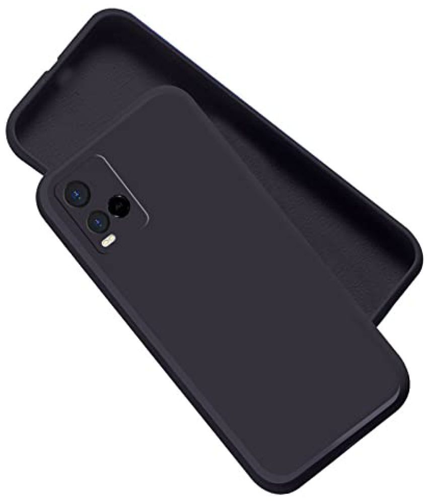     			Doyen Creations - Black Silicon Silicon Soft cases Compatible For Vivo Y21 ( Pack of 1 )