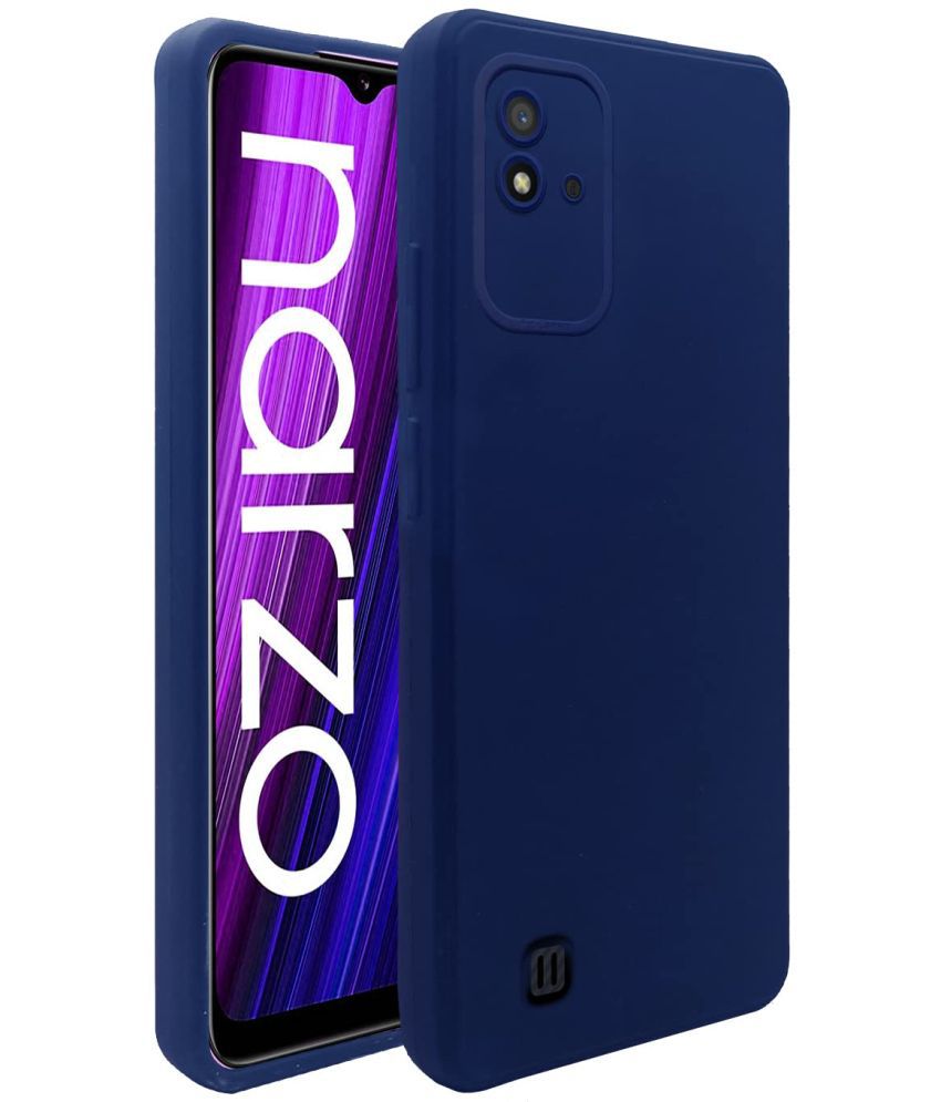     			Doyen Creations - Blue Silicon Silicon Soft cases Compatible For Realme C20 ( Pack of 1 )