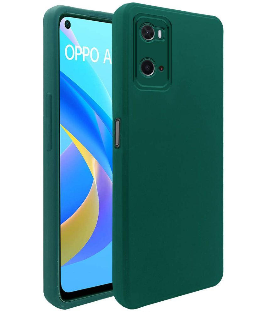     			Doyen Creations - Green Silicon Silicon Soft cases Compatible For Oppo A96 ( Pack of 1 )