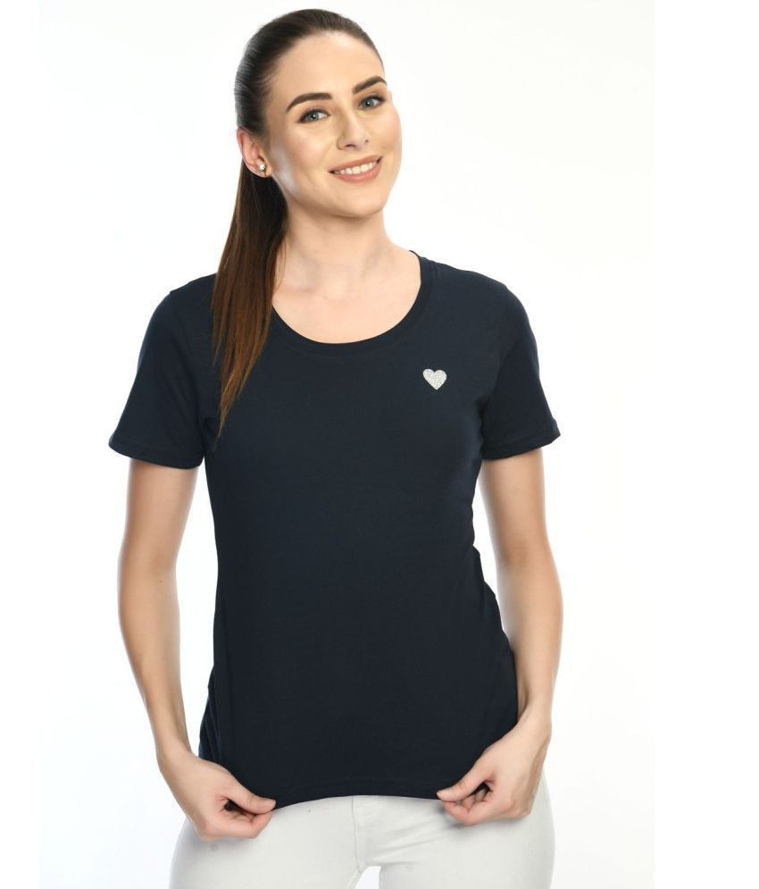     			Eleven - Navy Cotton Regular Fit Women's T-Shirt ( Pack of 1 )