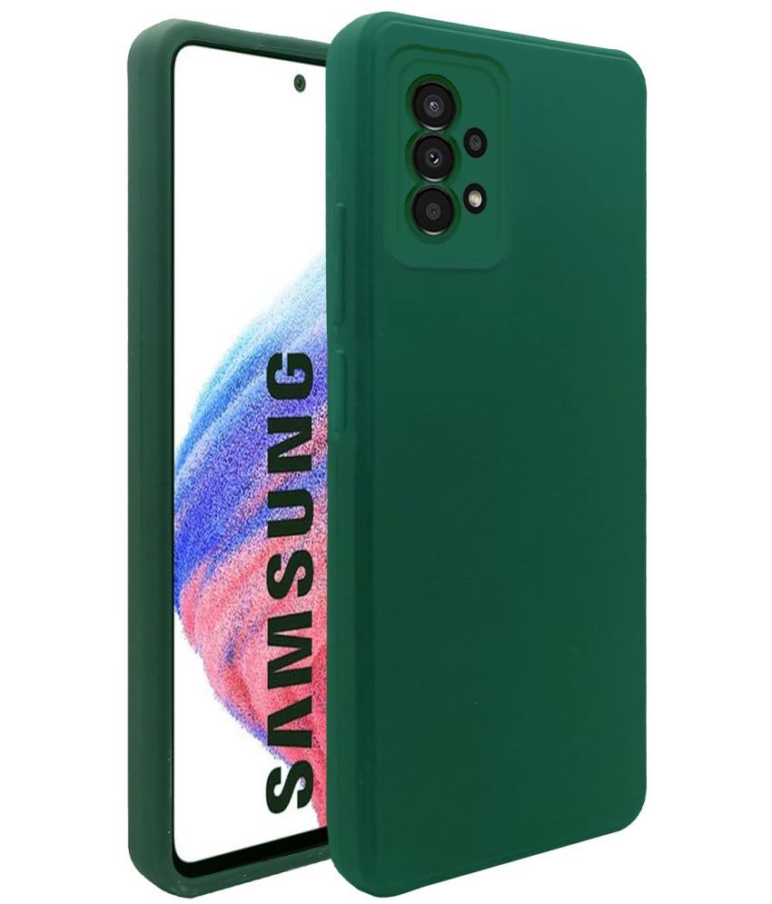     			Kosher Traders - Green Silicon Silicon Soft cases Compatible For Samsung Galaxy A53 5g ( Pack of 1 )