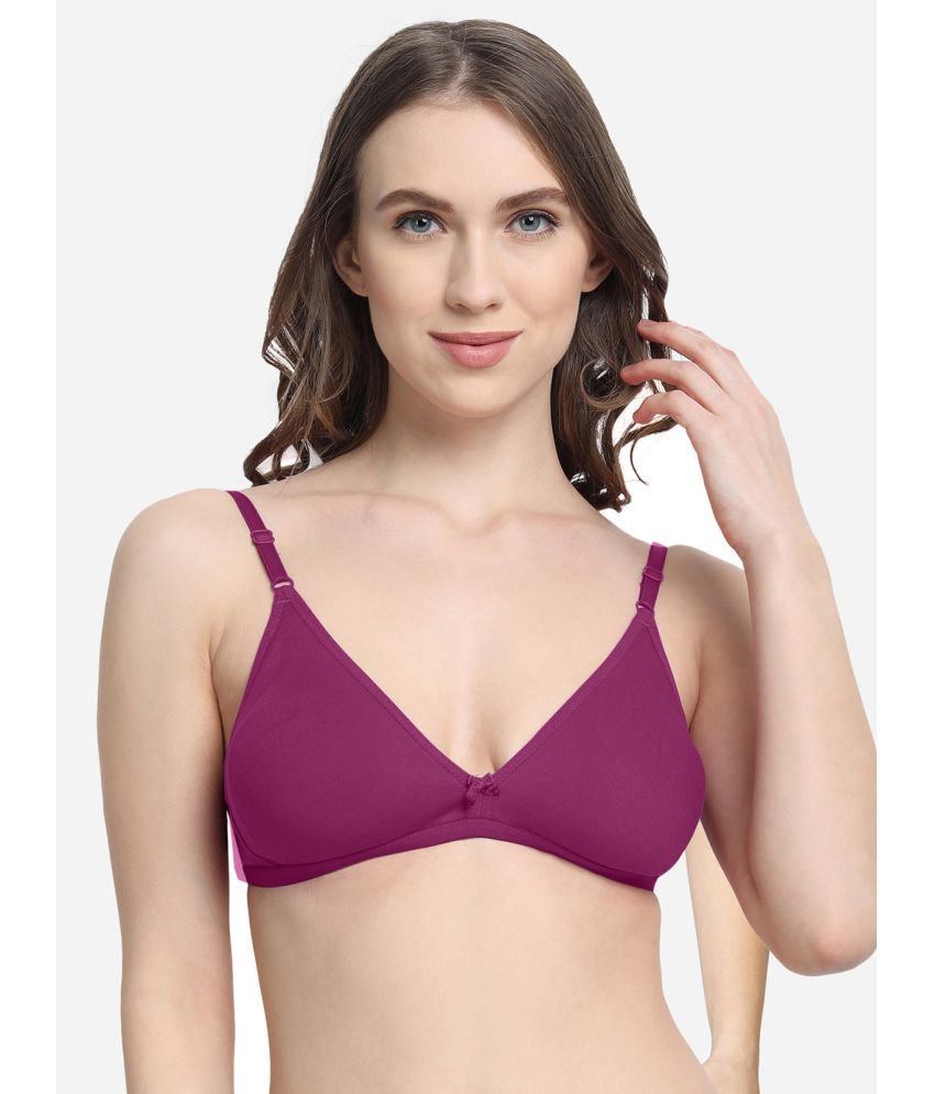     			VStar - Purple Cotton Blend Non Padded Women's Everyday Bra ( Pack of 1 )