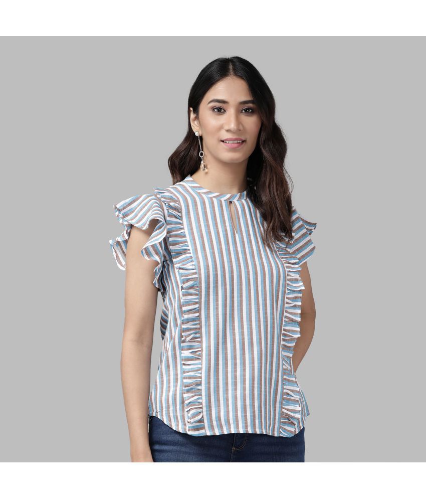     			Yash Gallery - Multicolor Cotton Women's Regular Top ( Pack of 1 )