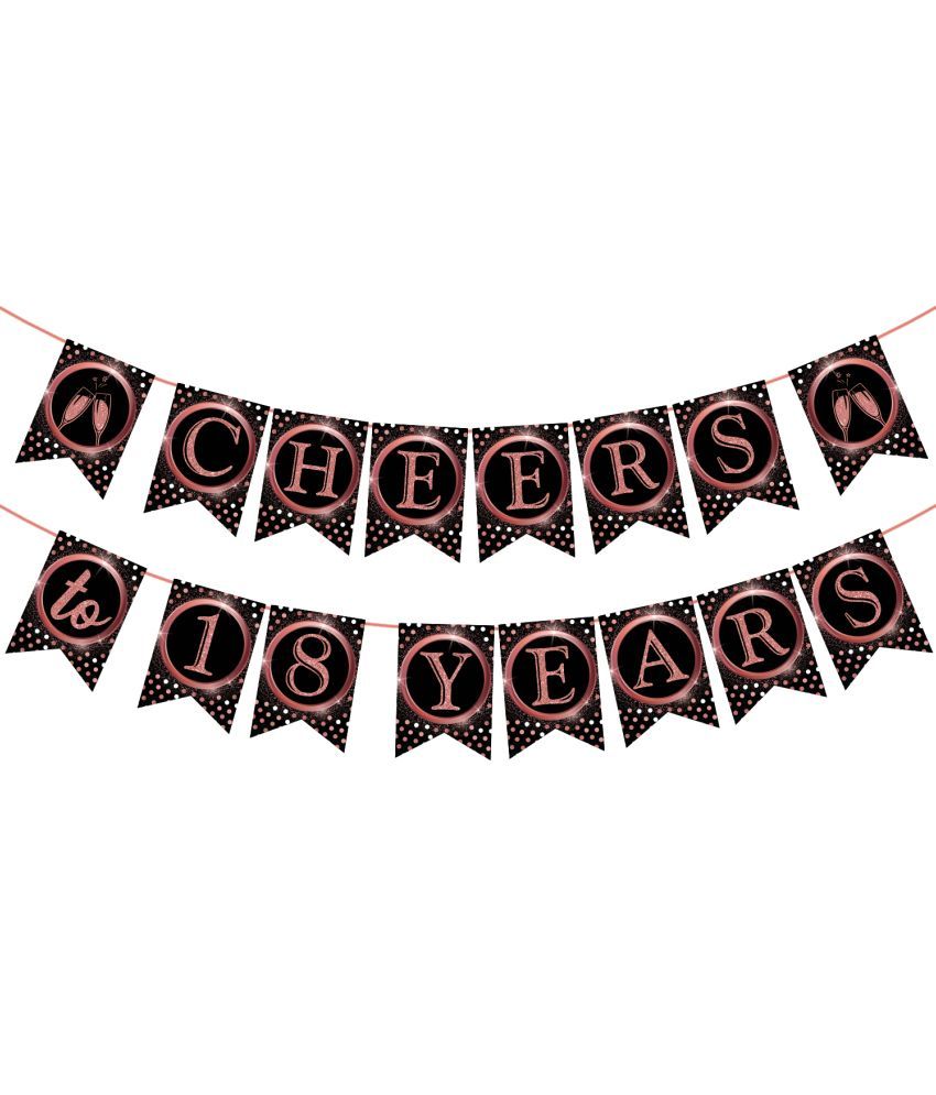     			Zyozi 18th Birthday Decorations Cheers to 18 Years 18th Birthday Banner with Swirls and Balloon for Men Women Rose Gold Backdrop Wedding Anniversary Party Supplies Decorations