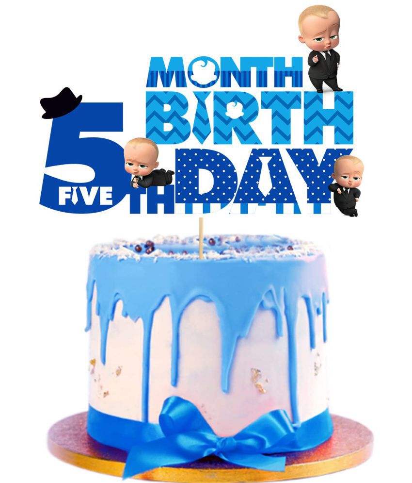     			Boss Baby Month Cake Topper (5th Month)