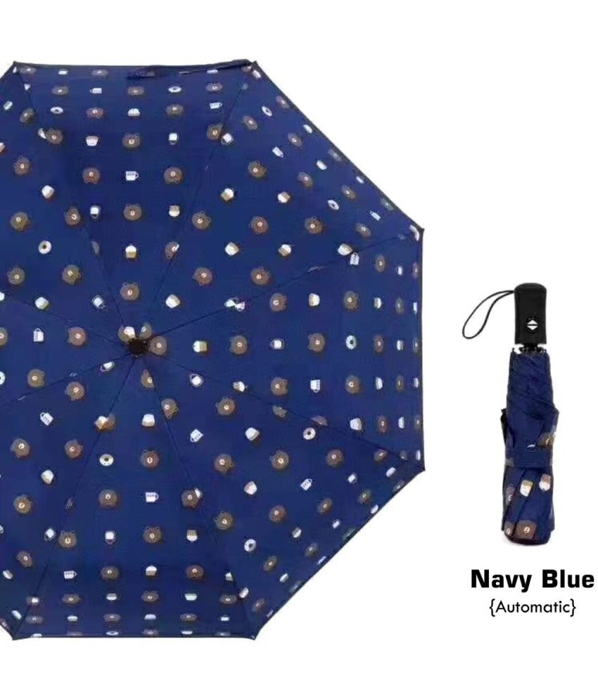     			KEKEMI Navy 3 Fold Umbrella
