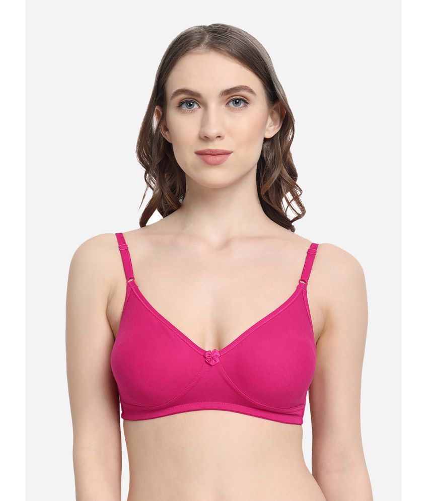     			VStar Cotton Blend Non Padded Women's T-Shirt Bra ( Magenta )