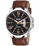 HMTe - Brown Leather Analog Men's Watch