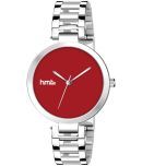 HMTe - Silver Metal Analog Womens Watch