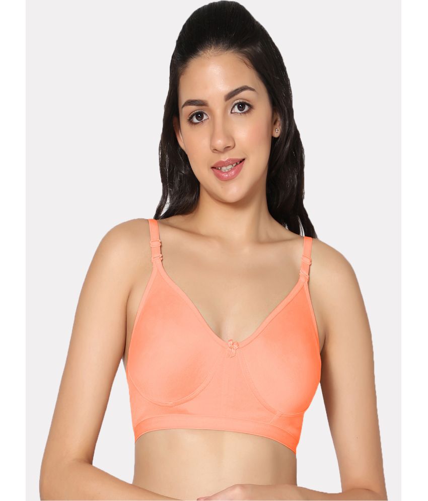     			IN CARE LINGERIE - Peach Cotton Non Padded Women's T-Shirt Bra ( Pack of 1 )