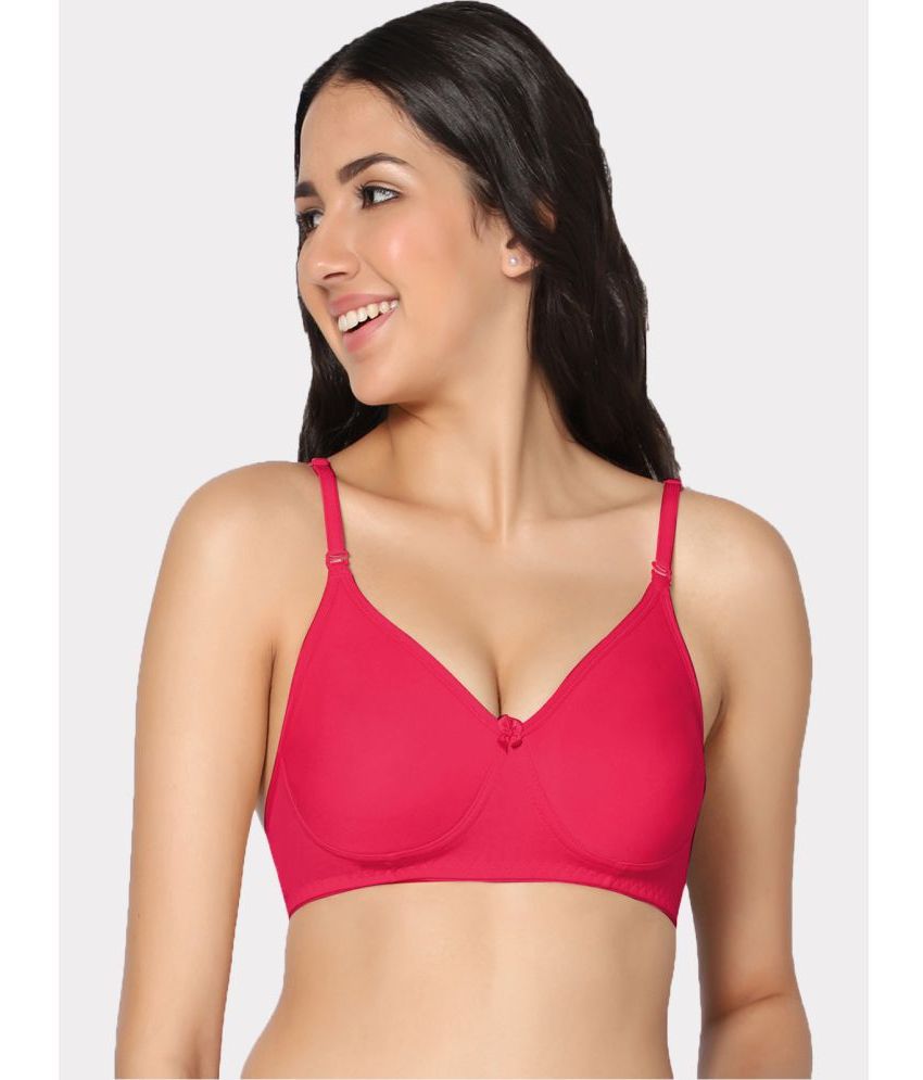     			IN CARE LINGERIE - Pink Cotton Lightly Padded Women's T-Shirt Bra ( Pack of 1 )