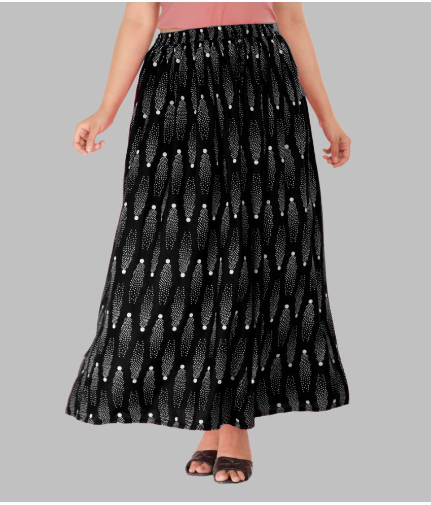 TOSHIKA FASHION - Black Rayon Women's A-Line Skirt ( Pack of 1 )