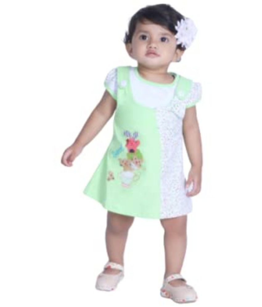     			NammaBaby - Green Cotton Blend Baby Girl Frock ( Pack of 1 )