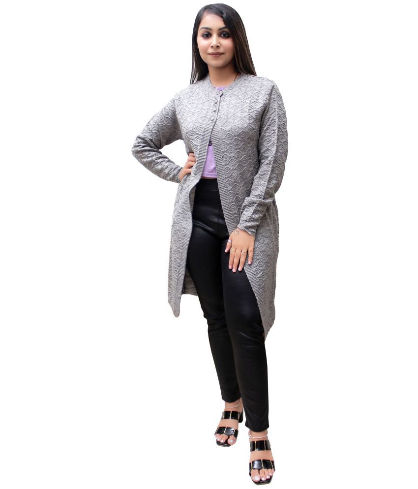     			Hills Nylon Silver Buttoned Cardigans -
