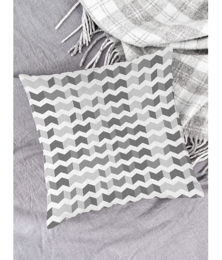     			Houzzcode Single Gray Pillow Cover